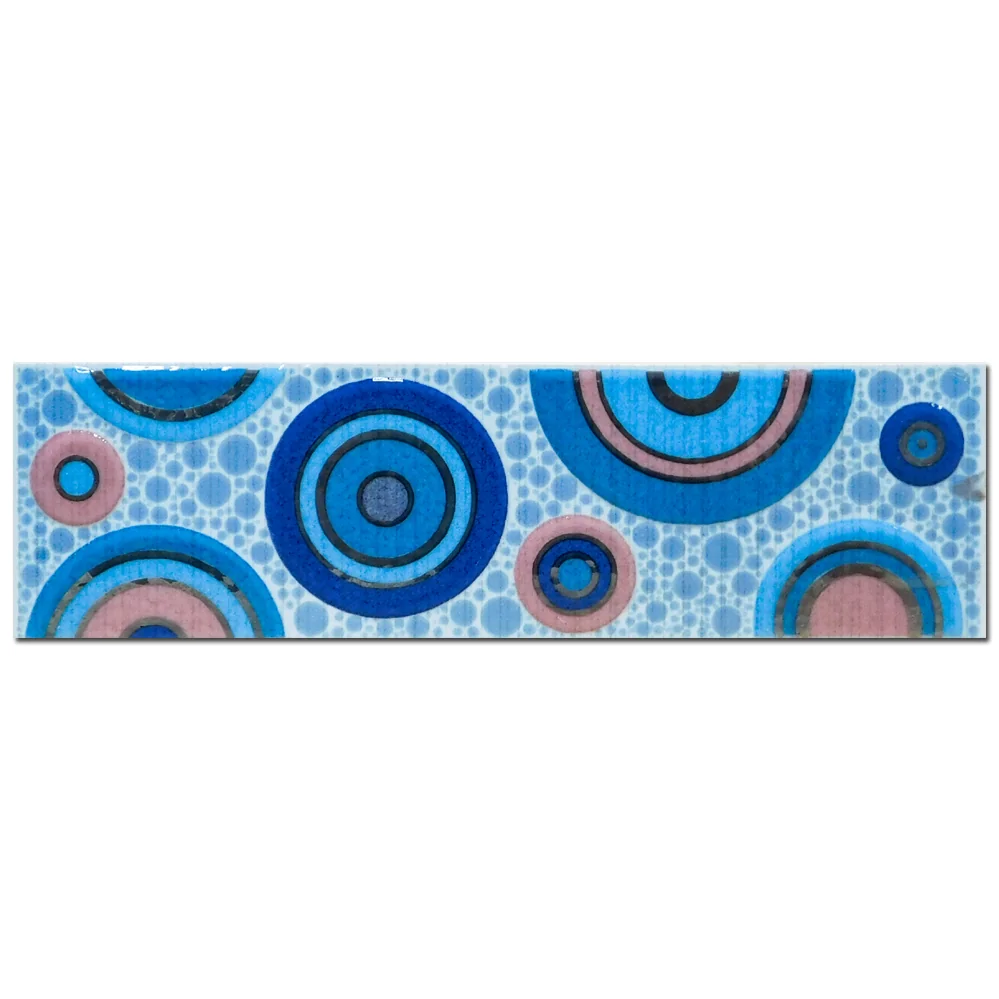Brau Decorativ Faianta Baie / Bucatarie Mona Blue 7 x 25