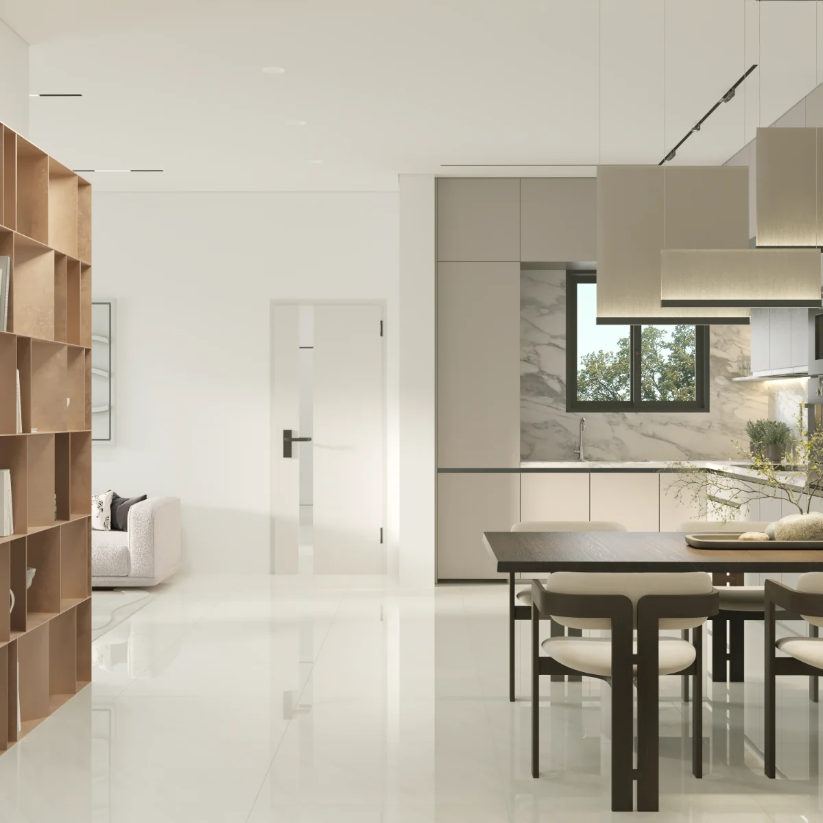 Gresie Exterior / Interior Portelanata Soluble Salt Jaspar 60 x 60 cm Lucioasa Rectificata Tip Marmura