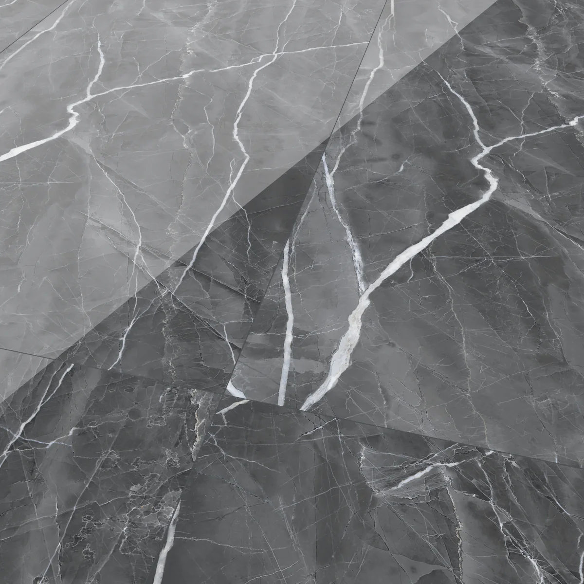 Gresie Exterior / Interior Portelanata William Dark 60 x 120 Cm Lucioasa Rectificata Tip Marmura