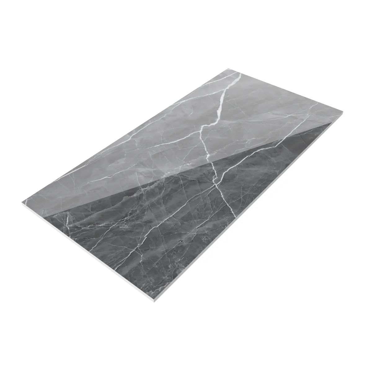 Gresie Exterior / Interior Portelanata William Dark 60 x 120 Cm Lucioasa Rectificata Tip Marmura