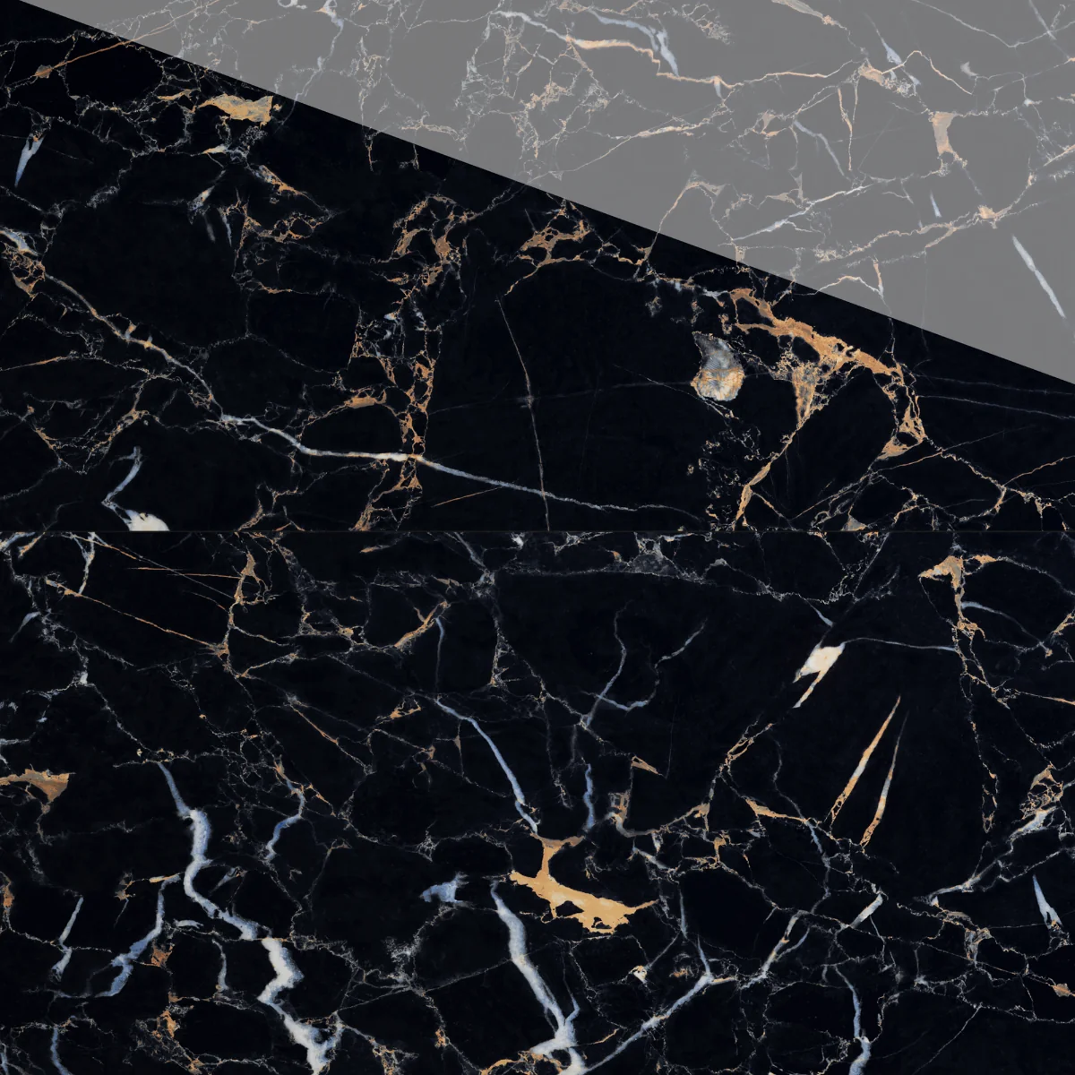 Gresie Exterior / Interior Porțelanată Black Potaro 60 x 120 Cm Lucioasă Rectificată Tip Marmură