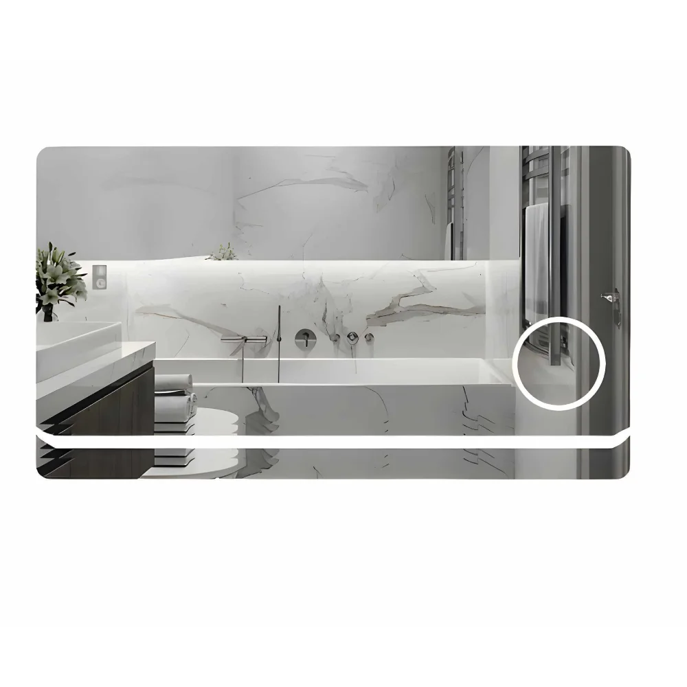 Oglinda Baie Cu LED Lupa Si Butoane Touch L-907 80x60 cm