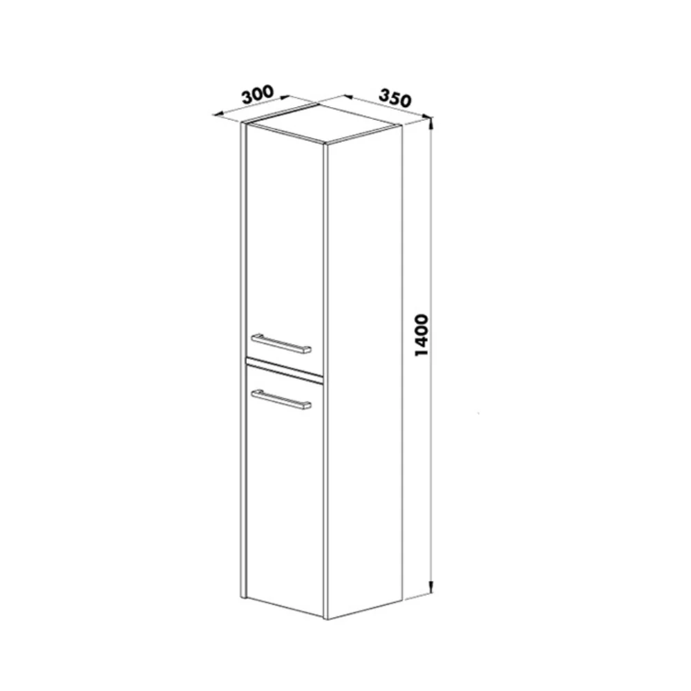 Dulap Baie Suspendat Sofia Gri Deschis 140 cm