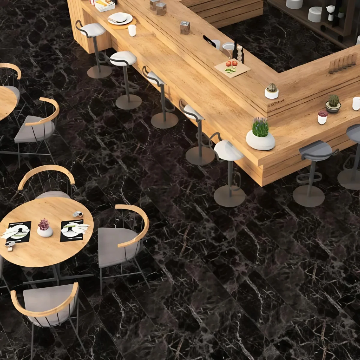 Parchet Laminat Stonex Tunisian Marble 10mm Clasa 33 AC5 Gri Inchis