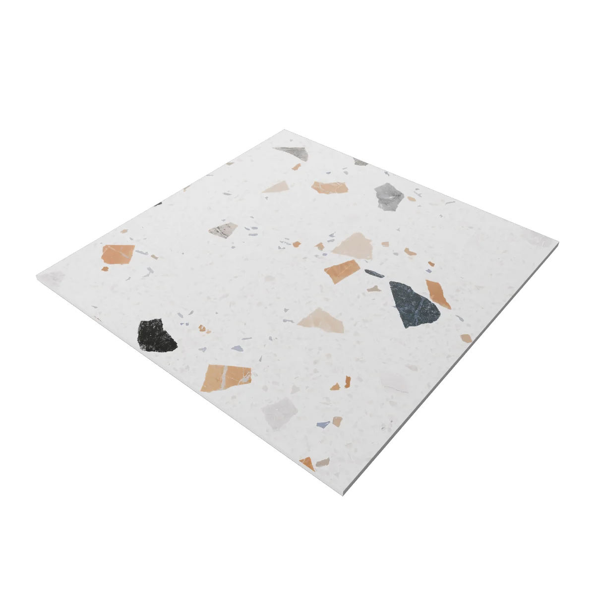 Gresie Mozaic Exterior / Interior Stracciatella White 60 x 60 Cm Mata Antiderapanta Portelanata Rectificata