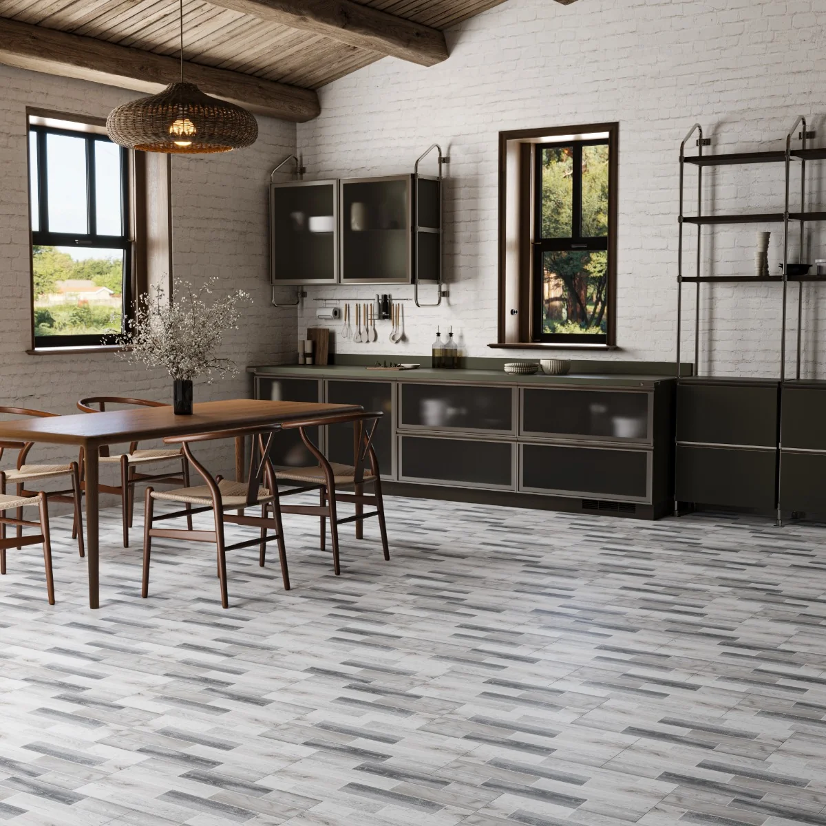 Gresie Tip Parchet Exterior / Interior Arden Grey 30 x 60 cm Mata Portelanata