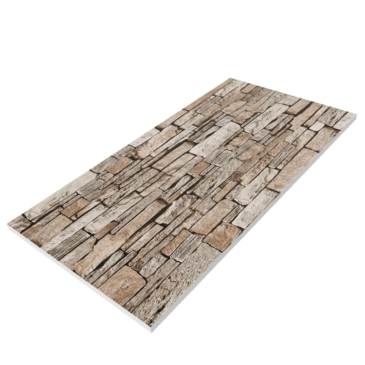 Gresie Exterior / Interior Antiderapanta Piga Brown 30 X 60 Cm Mata Portelanata Tip Piatra
