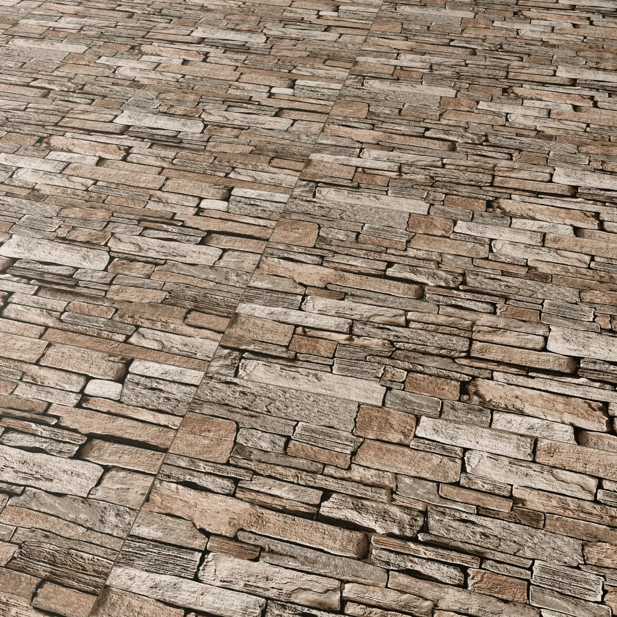 Gresie Exterior / Interior Antiderapanta Piga Brown 30 X 60 Cm Mata Portelanata Tip Piatra