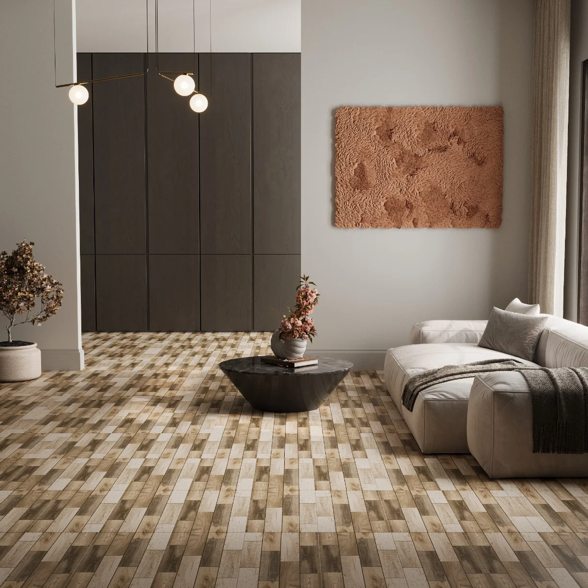 Gresie Tip Parchet Exterior / Interior Arden Brown 30 x 60 cm Mata Portelanata