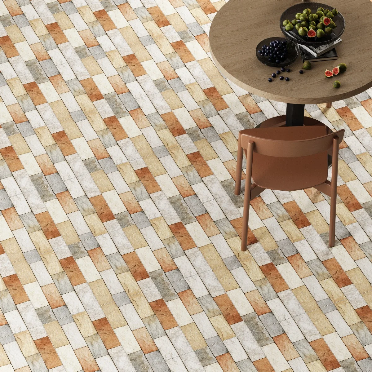 Gresie Exterior / Interior Antiderapantă New Brick Stone 30 x 60 cm Mată Porțelanată Tip Piatră