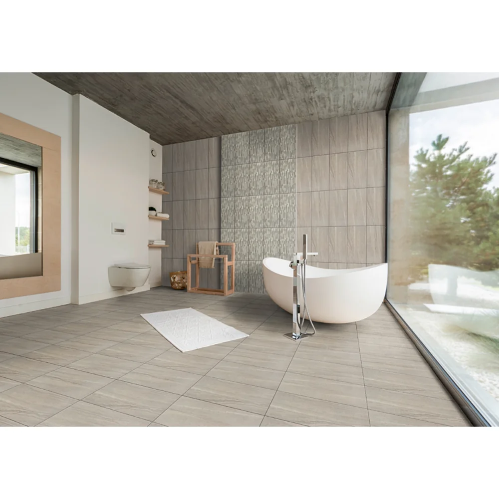 Gresie Exterior / Interior Antiderapanta Montana Grey 30 X 60 Cm Mata Portelanata Tip Piatra Naturala