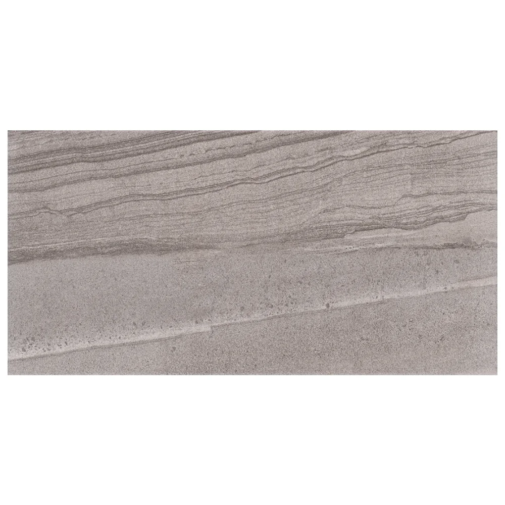 Gresie Exterior / Interior Antiderapanta Montana Grey 30 X 60 Cm Mata Portelanata Tip Piatra Naturala
