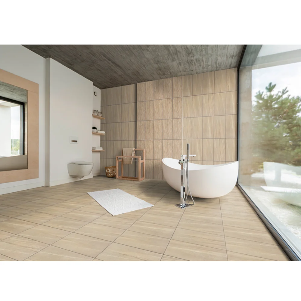 Gresie Exterior / Interior Antiderapanta Montana Beige 30 x 60 Cm Mata Portelanata Tip Piatra Naturala