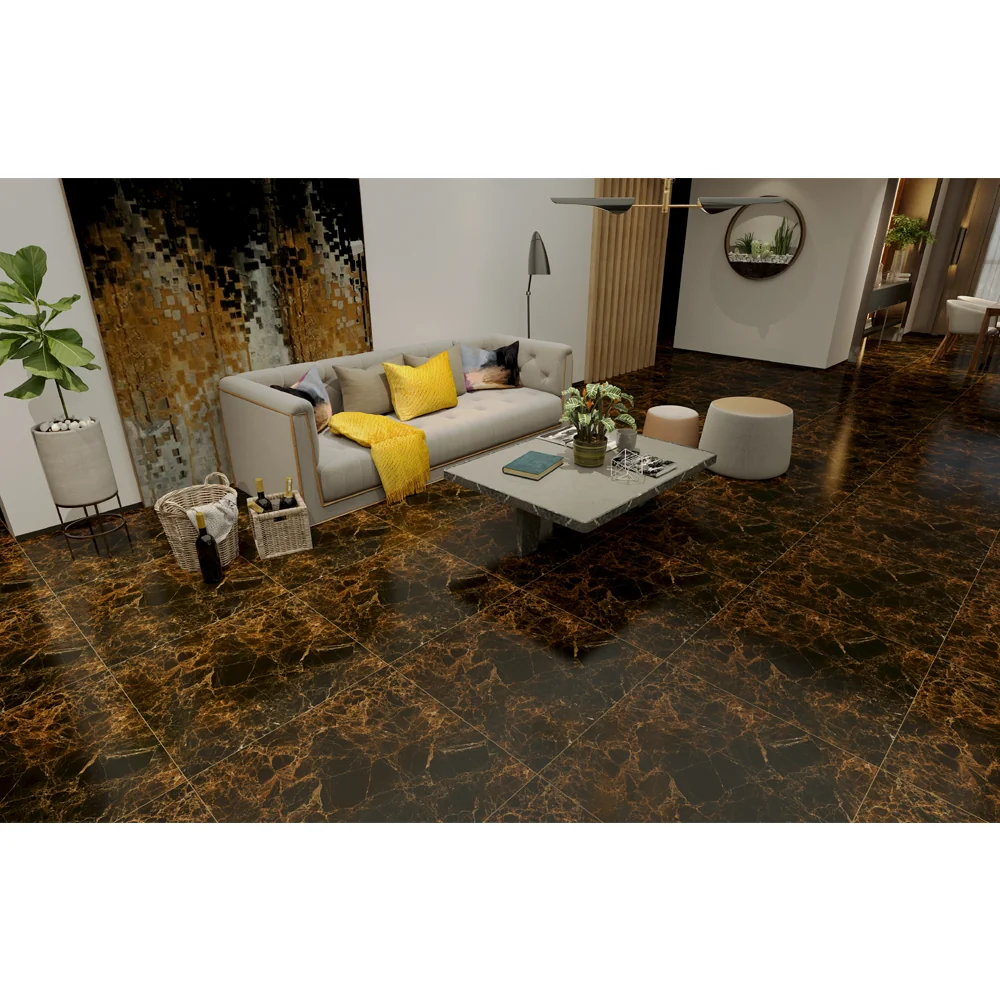 Gresie Interior Embrador Brown 61 x 61 cm Lucioasa Tip Marmura