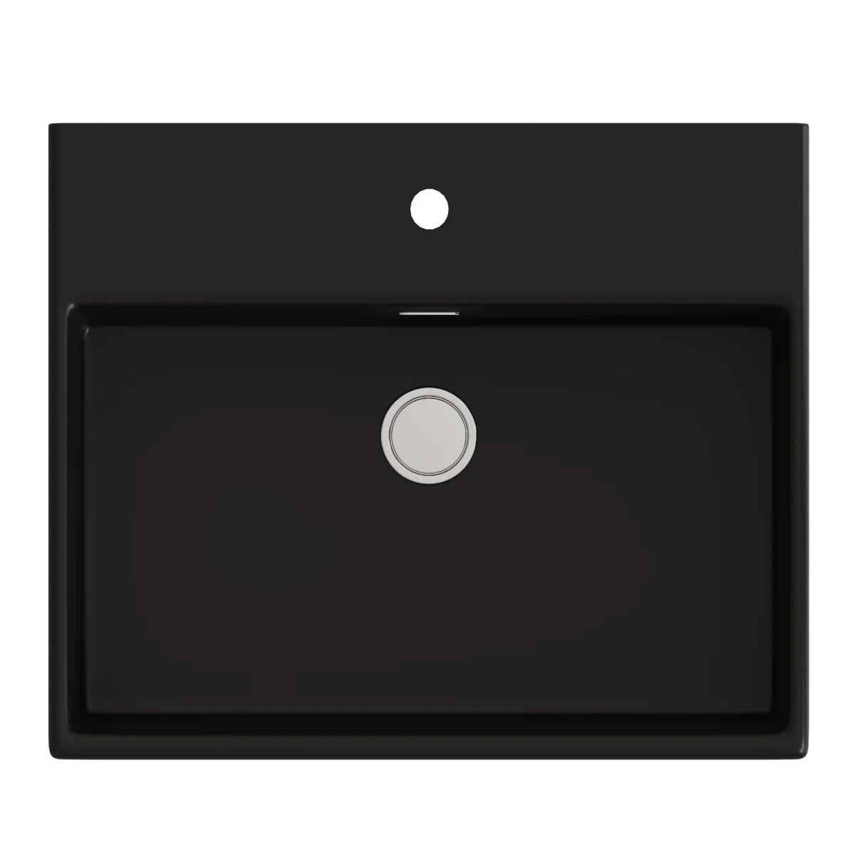 Lavoar Pe Blat Celesta Urban 50 50x42x14 Cm Orificiu Baterie Ceramica Negru Mat