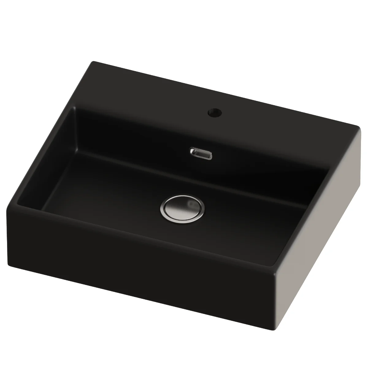 Lavoar Pe Blat Celesta Urban 50 50x42x14 Cm Orificiu Baterie Ceramica Negru Mat