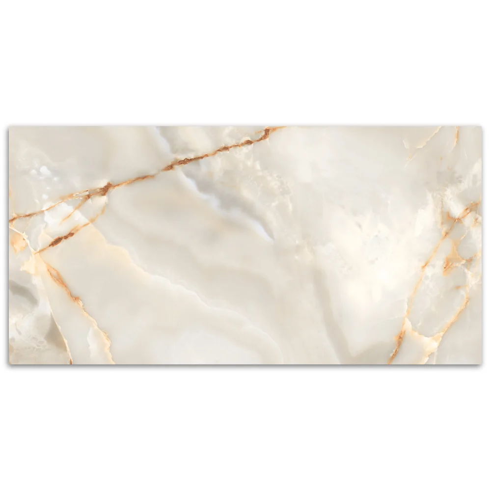 Gresie Exterior / Interior Porțelanată Lasa Gold 80 x 160 cm Lucioasă Rectificată Tip Marmură