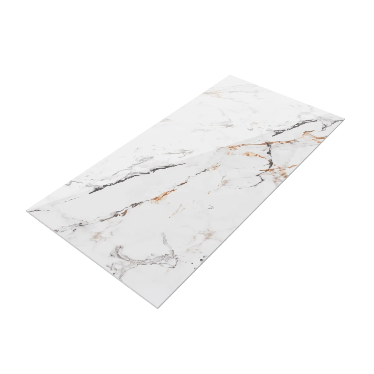 Gresie Exterior / Interior Portelanata Arbestaro Gold 60 x 120 Cm Lucioasa Rectificata Tip Marmura