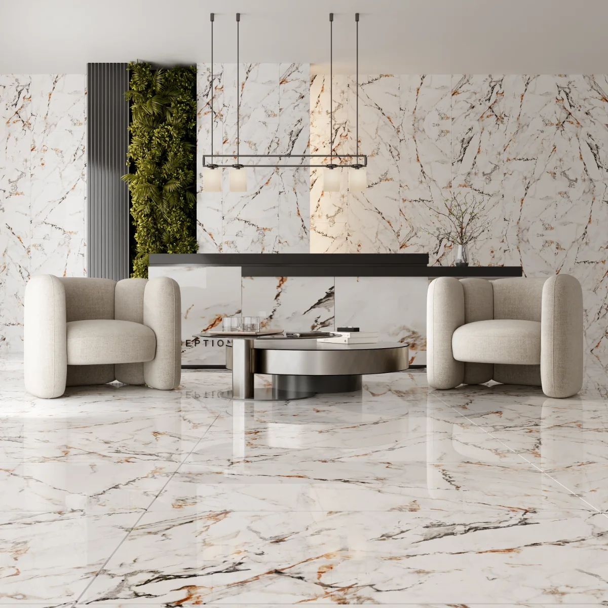 Gresie Exterior / Interior Portelanata Arbestaro Gold 60 x 120 Cm Lucioasa Rectificata Tip Marmura