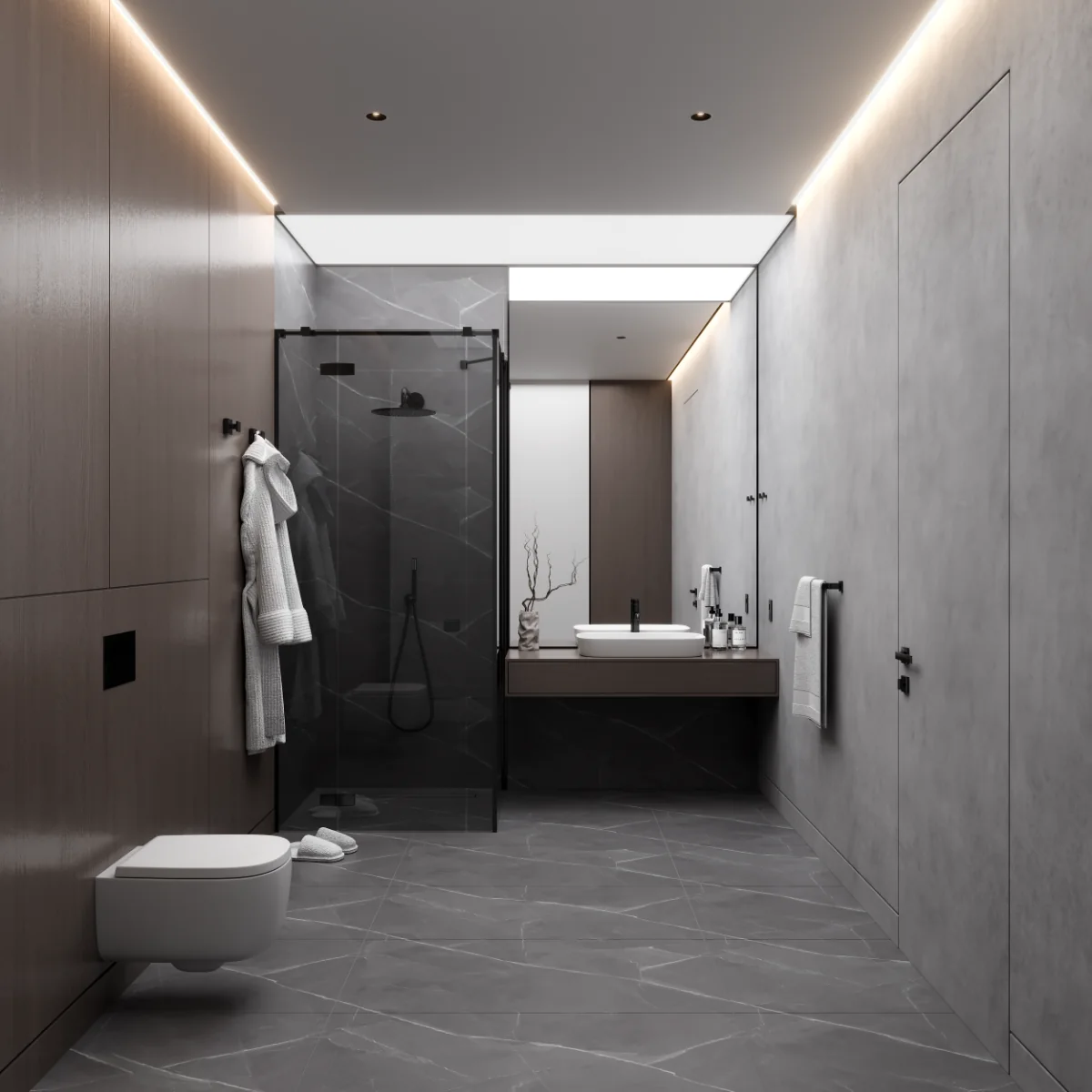 Gresie Portelanata Exterior / Interior Aston Grey 60 X 120 Cm Mata Rectificata Tip Marmura