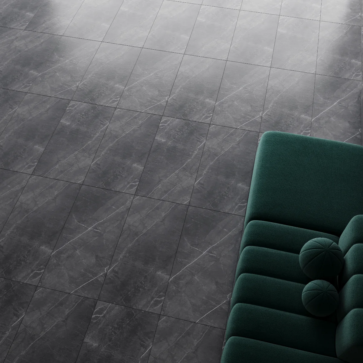 Gresie Portelanata Exterior / Interior Armany Grey 60 x 120 cm Mata Rectificata Tip Marmura