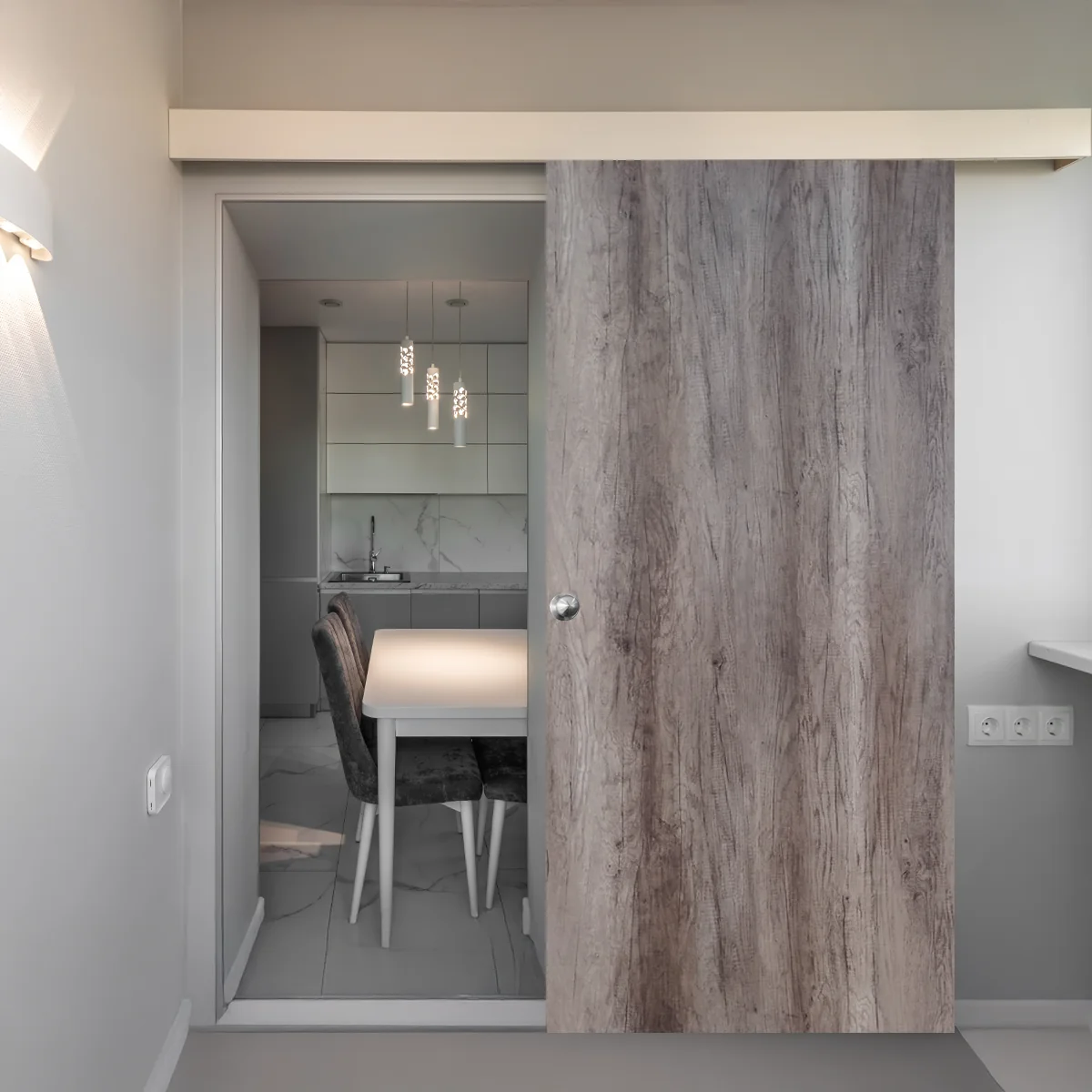 Usa Glisanta Interior Din MDF Laminat Gri 870/2130 mm