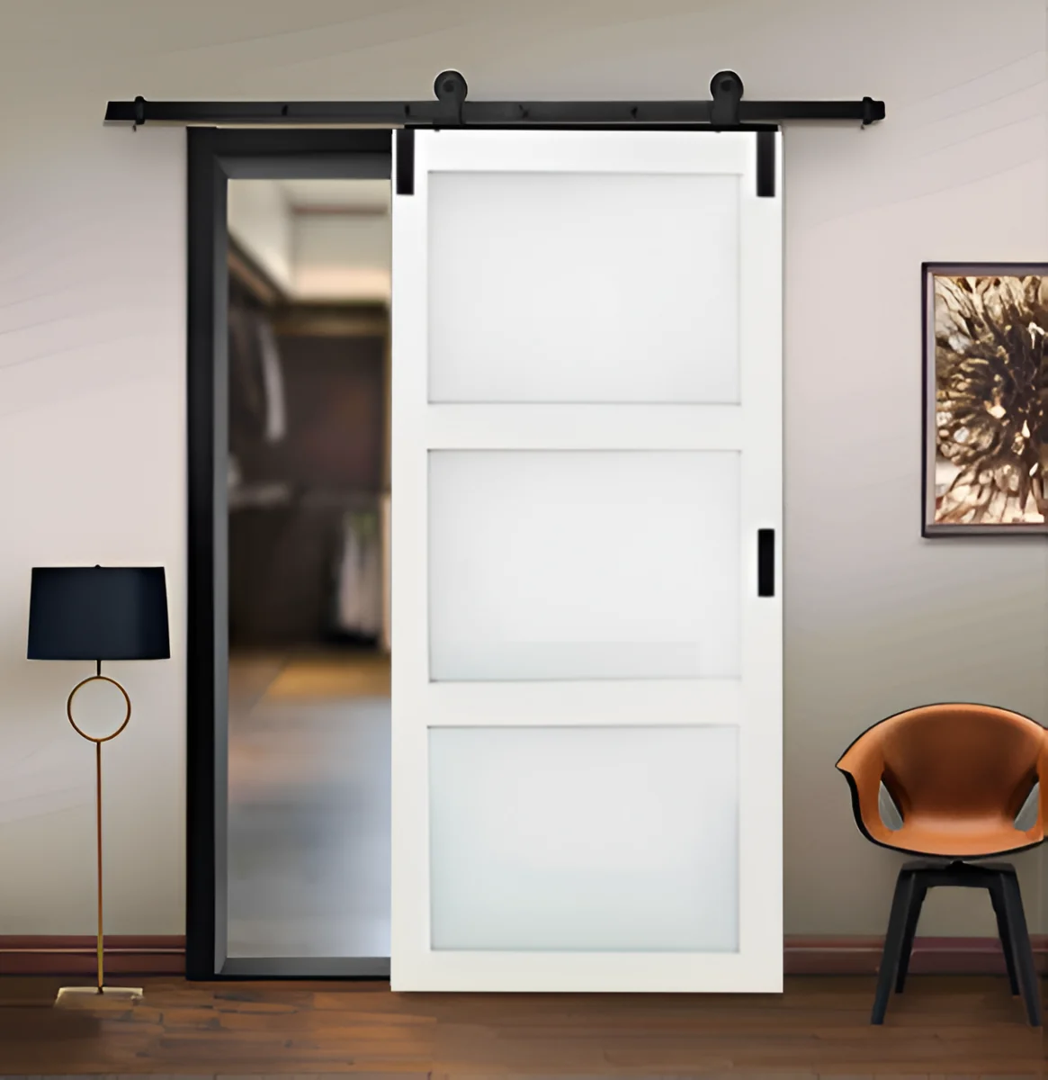 Usa Glisanta Interior Din MDF Laminat Design BD61-3L Alb 870/2130 mm