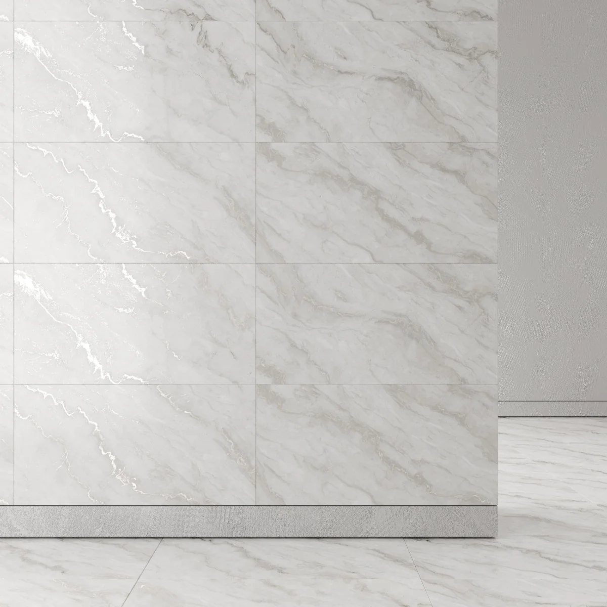 Gresie Porțelanată Exterior / Interior Arctico Natural 60 x 120 Cm Mată Rectificată Tip Marmură