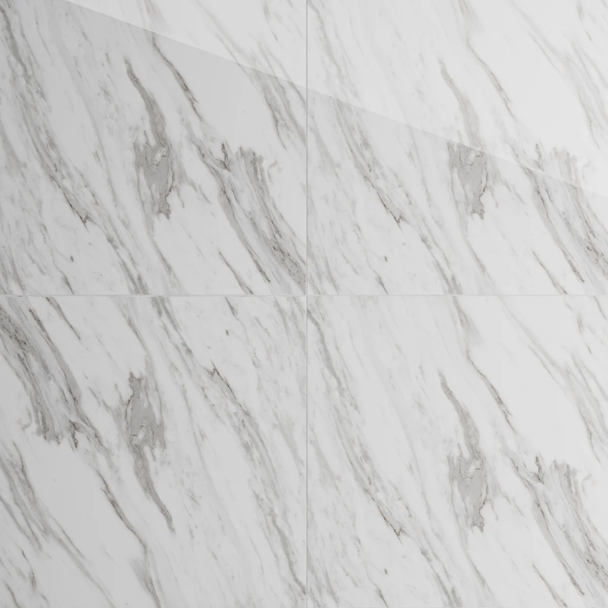 Gresie Portelanata Exterior / Interior Carrara Grey 60 x 60 Cm Lucioasa Tip Marmura