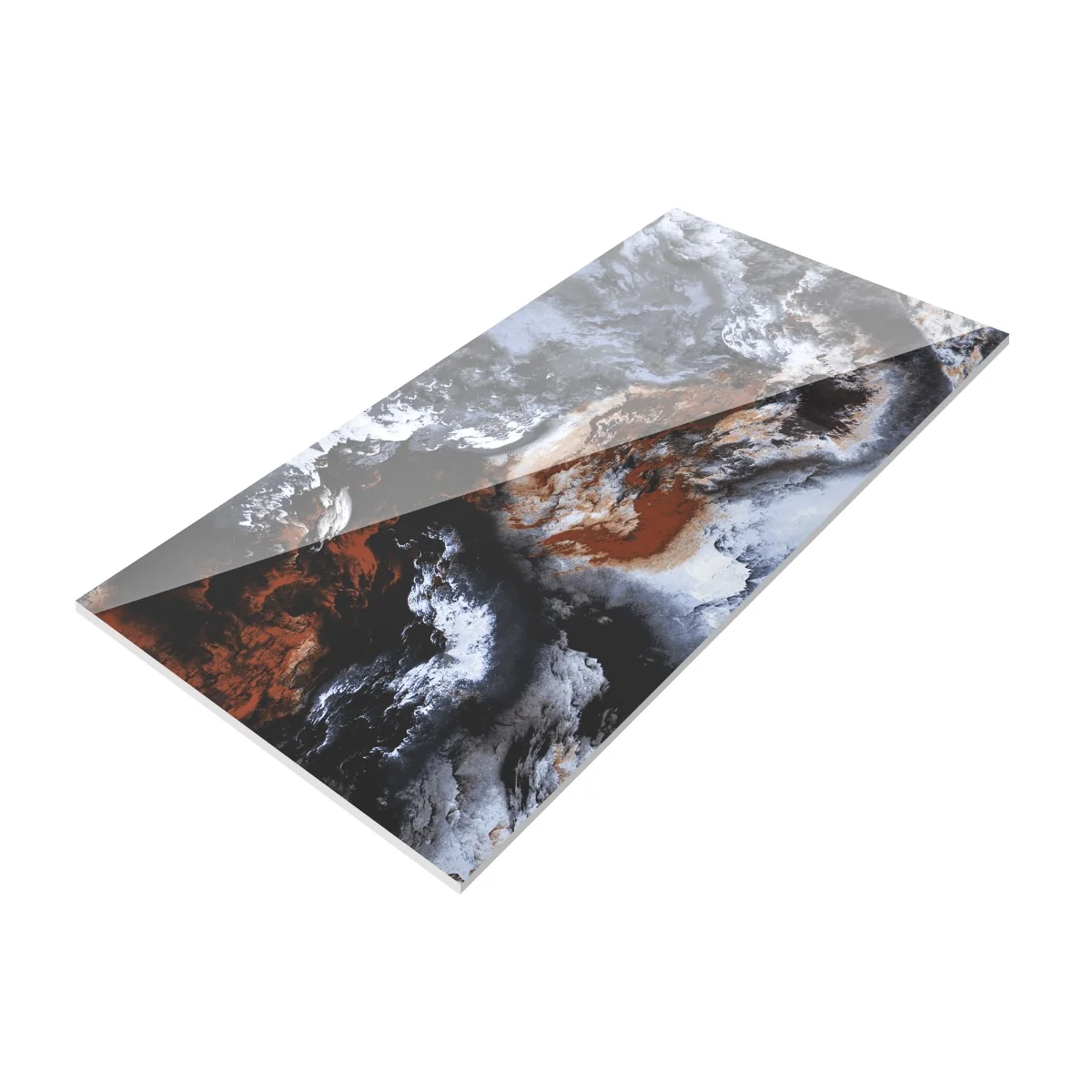 Gresie Exterior / Interior Portelanata Megeta Blue 60 x 120 cm Lucioasa Rectificata Tip Marmura