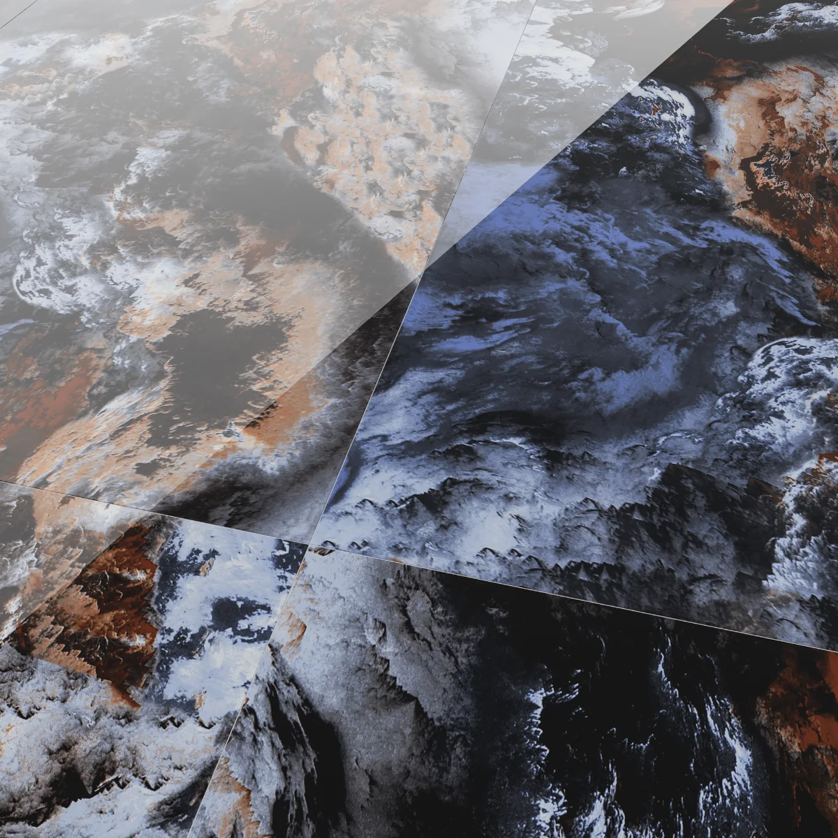 Gresie Exterior / Interior Portelanata Megeta Blue 60 x 120 cm Lucioasa Rectificata Tip Marmura