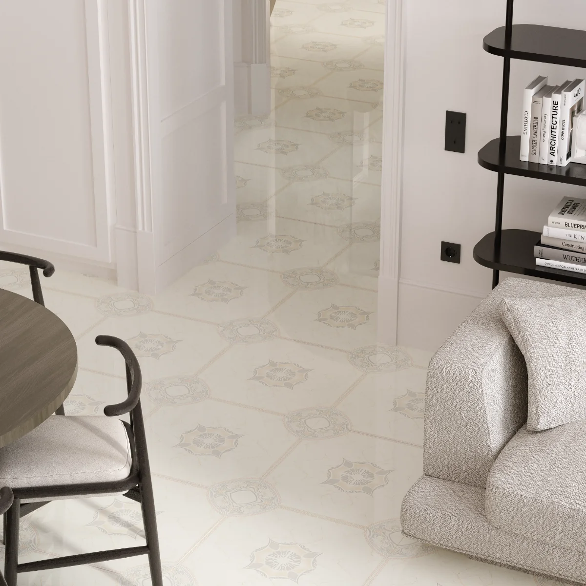 Gresie Exterior / Interior Portelanata Soluble Salt Prisma 60 x 60 Cm Lucioasa Rectificata