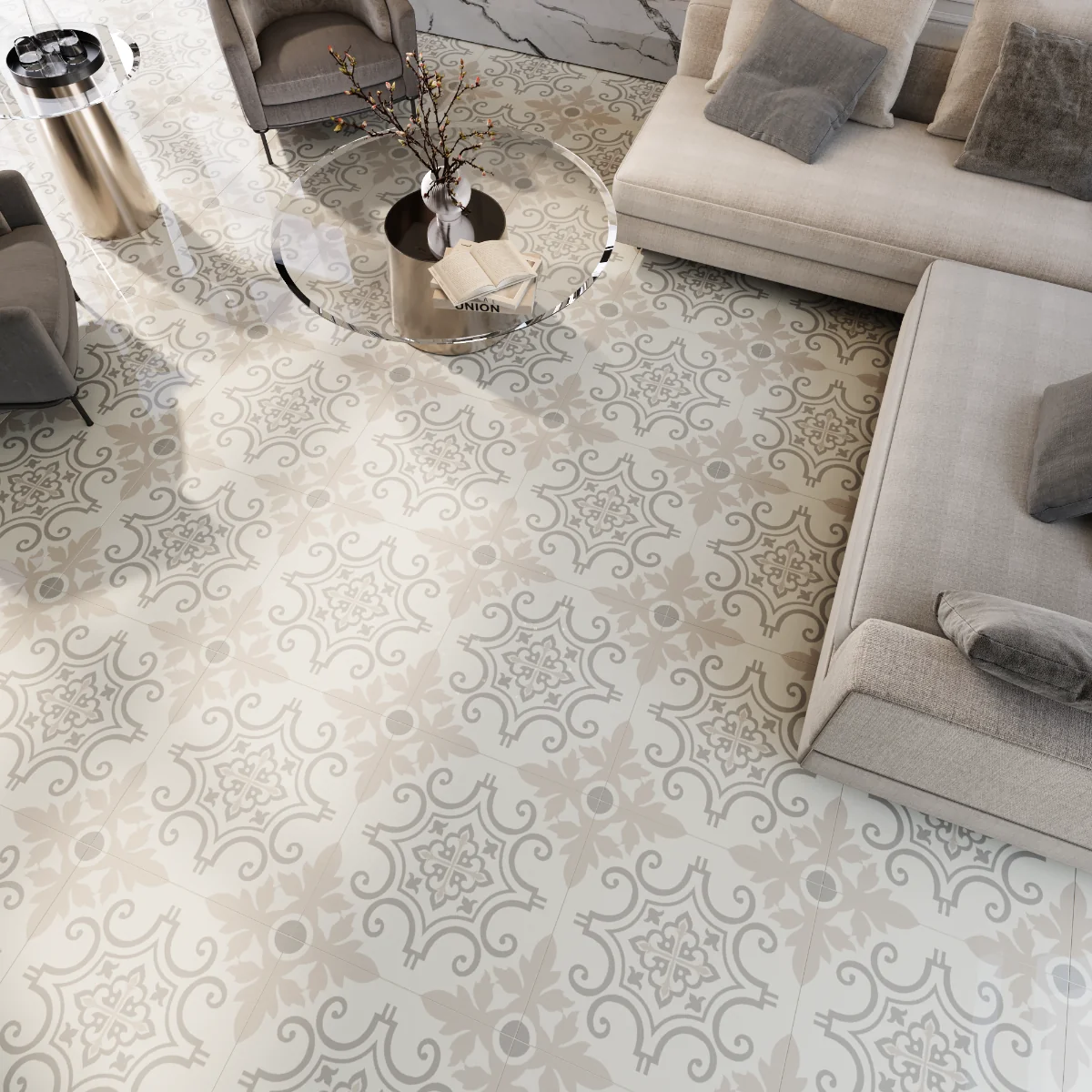 Gresie Exterior / Interior Portelanata Soluble Salt Merry Gold 60 x 60 cm Lucioasa Rectificata