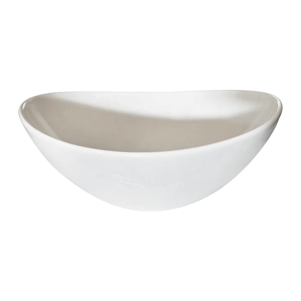 Lavoar Oval Slim Pe Blat Nova 40 Cm Alb