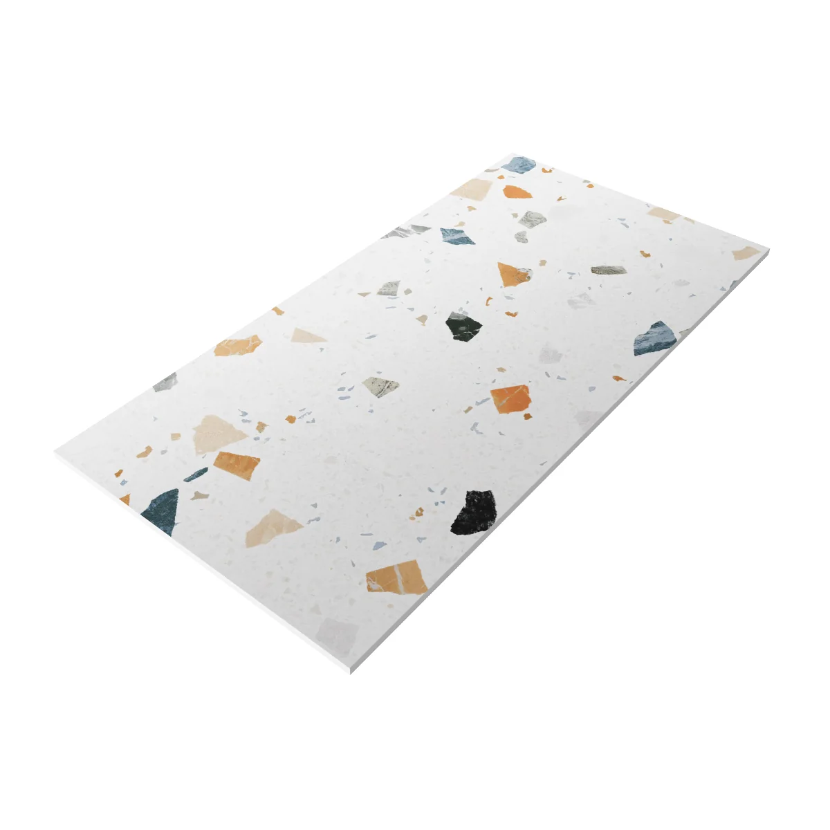 Gresie Mozaic Exterior / Interior Stracciatella White 60 x 120 cm Mata Antiderapanta Portelanata Rectificata