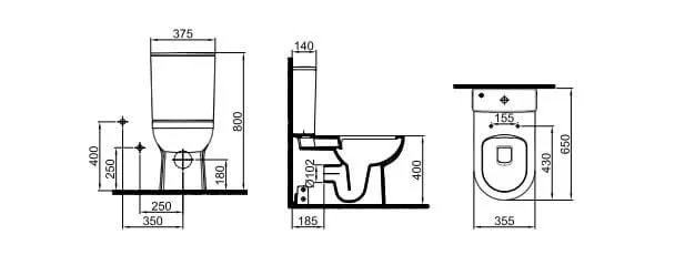 Set Vas WC Pe Pardoseala Harmony Cu Rezervor Si Capac Soft Close Duroplast + Mecanism (Evacuare Laterala)