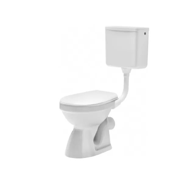 Set Vas WC (Toaleta) Pe Pardoseala Cu Rezervor Cersanit Roma R10 + Capac Polipropilena R02-022