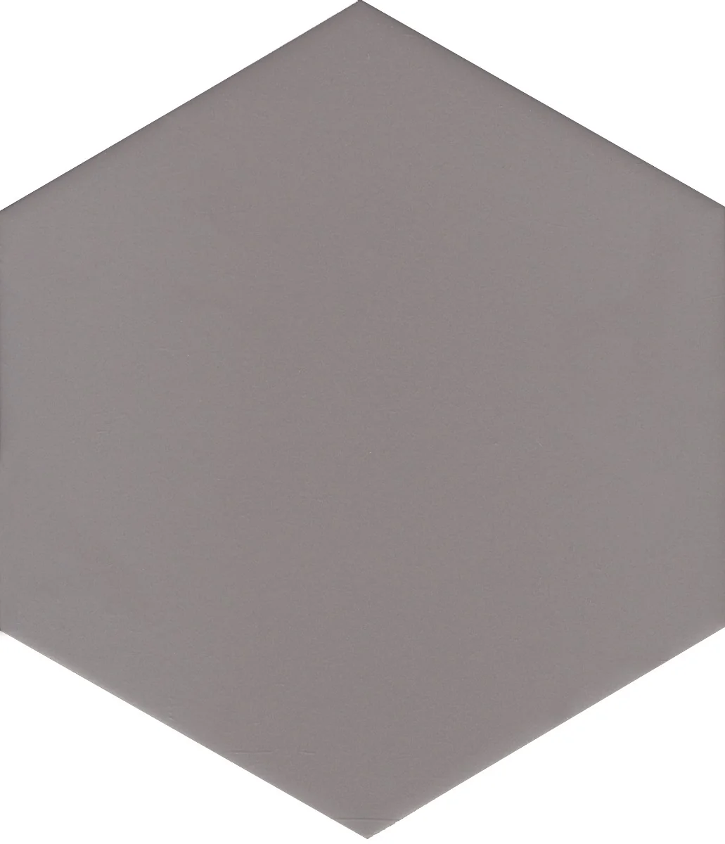 Gresie Hexagonala Exterior / Interior Solid Basic Grey 21.5 x 25 Cm Mata Portelanata
