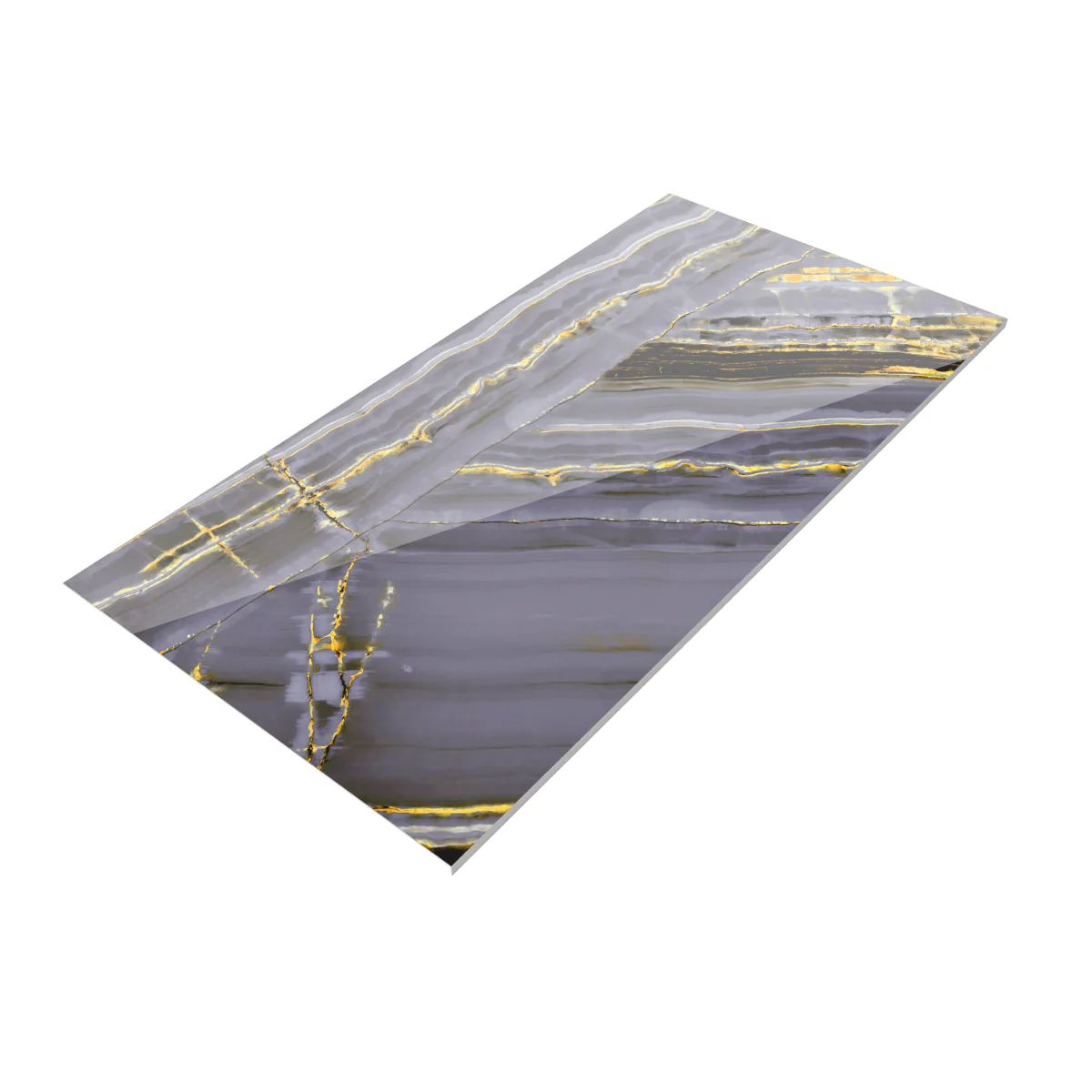 Gresie Exterior / Interior Portelanata Zenith Purple 60 X 120 Cm Lucioasa Rectificata Tip Marmura