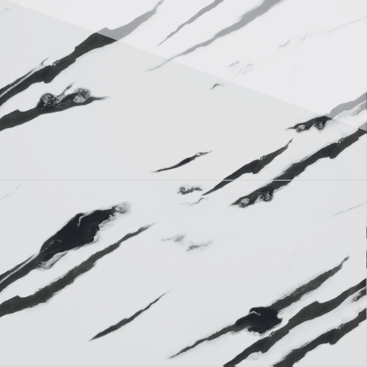 Gresie Rectificata Exterior / Interior Black Panda Endless 60 x 120 Cm Lucioasa Portelanata Tip Marmura