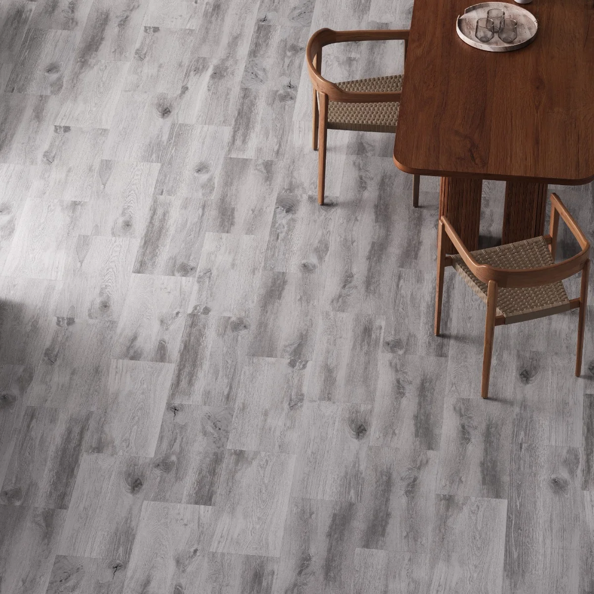 Gresie Tip Parchet Exterior/Interior Wood Grey 30 x 60 cm Mata Portelanata