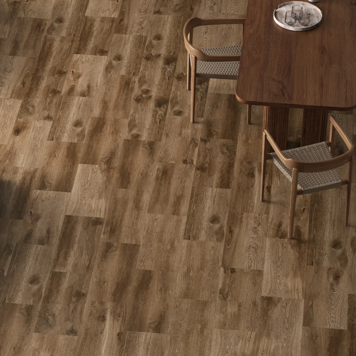 Gresie Tip Parchet Exterior / Interior Wood Walnut 30 x 60 cm Mata Portelanata