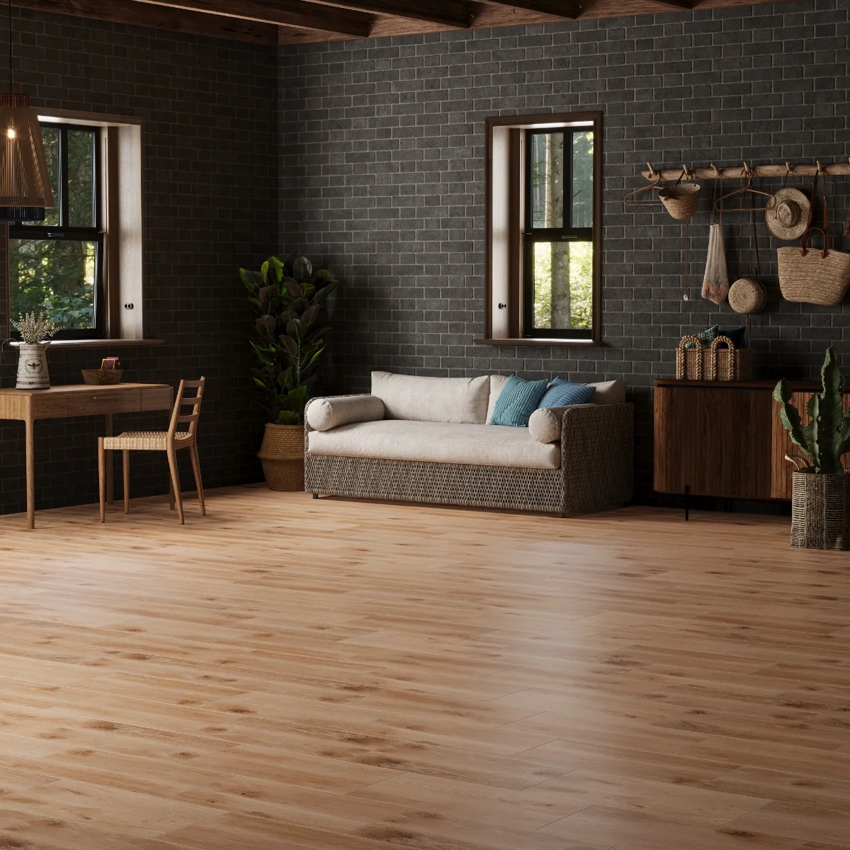 Gresie Tip Parchet Exterior / Interior Wood Beige 30 x 60 cm Mata Portelanata