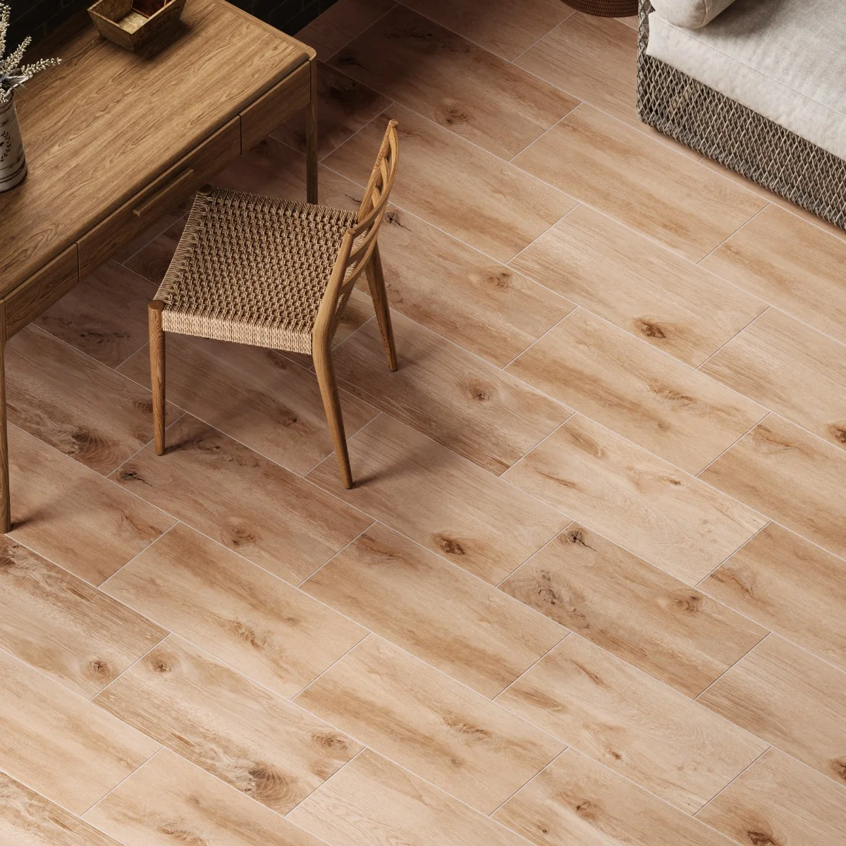 Gresie Tip Parchet Exterior / Interior Wood Beige 30 x 60 cm Mata Portelanata