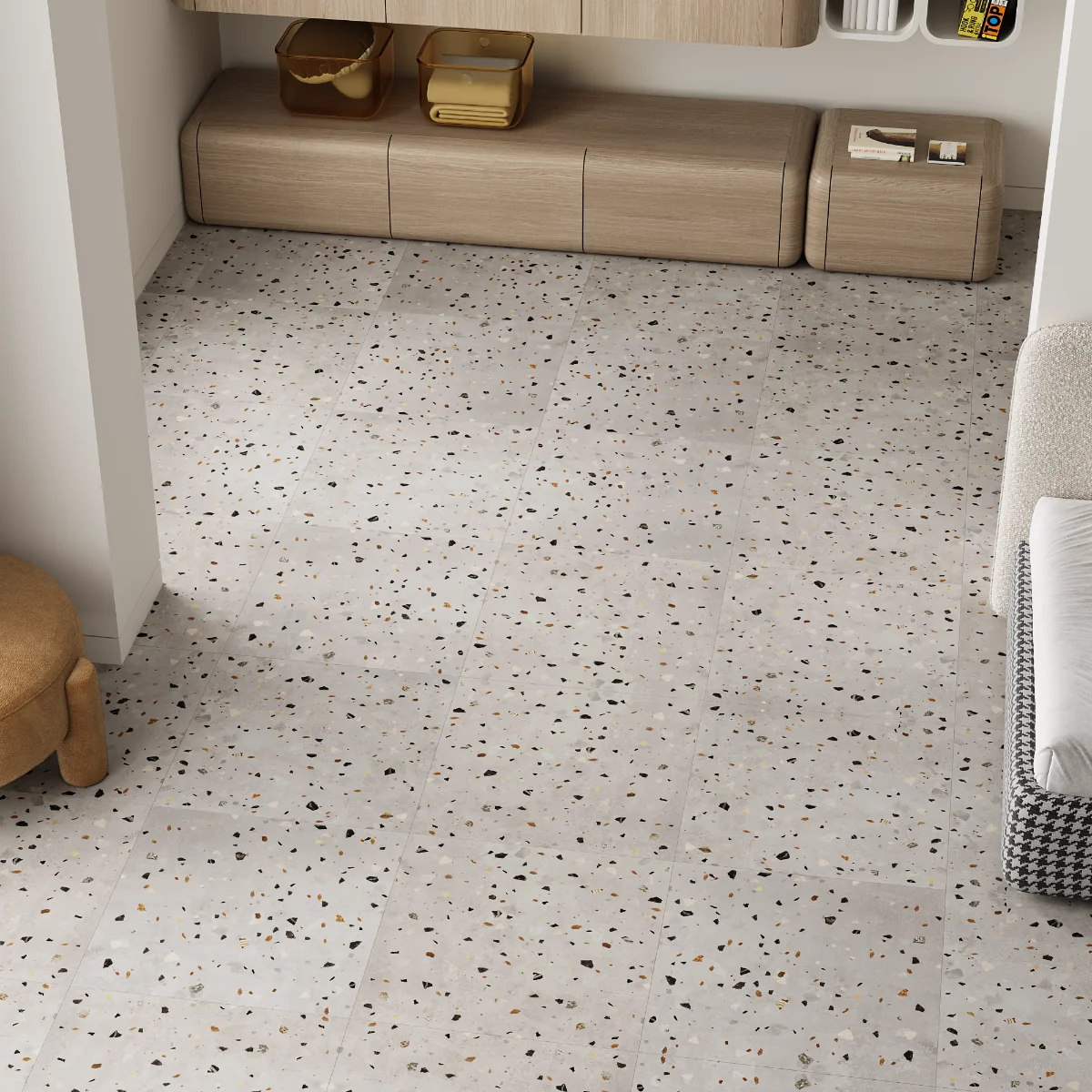 Gresie Mozaic Exterior / Interior Sempre Junior Grey 60 x 60 cm Mată Porțelanată Rectificată