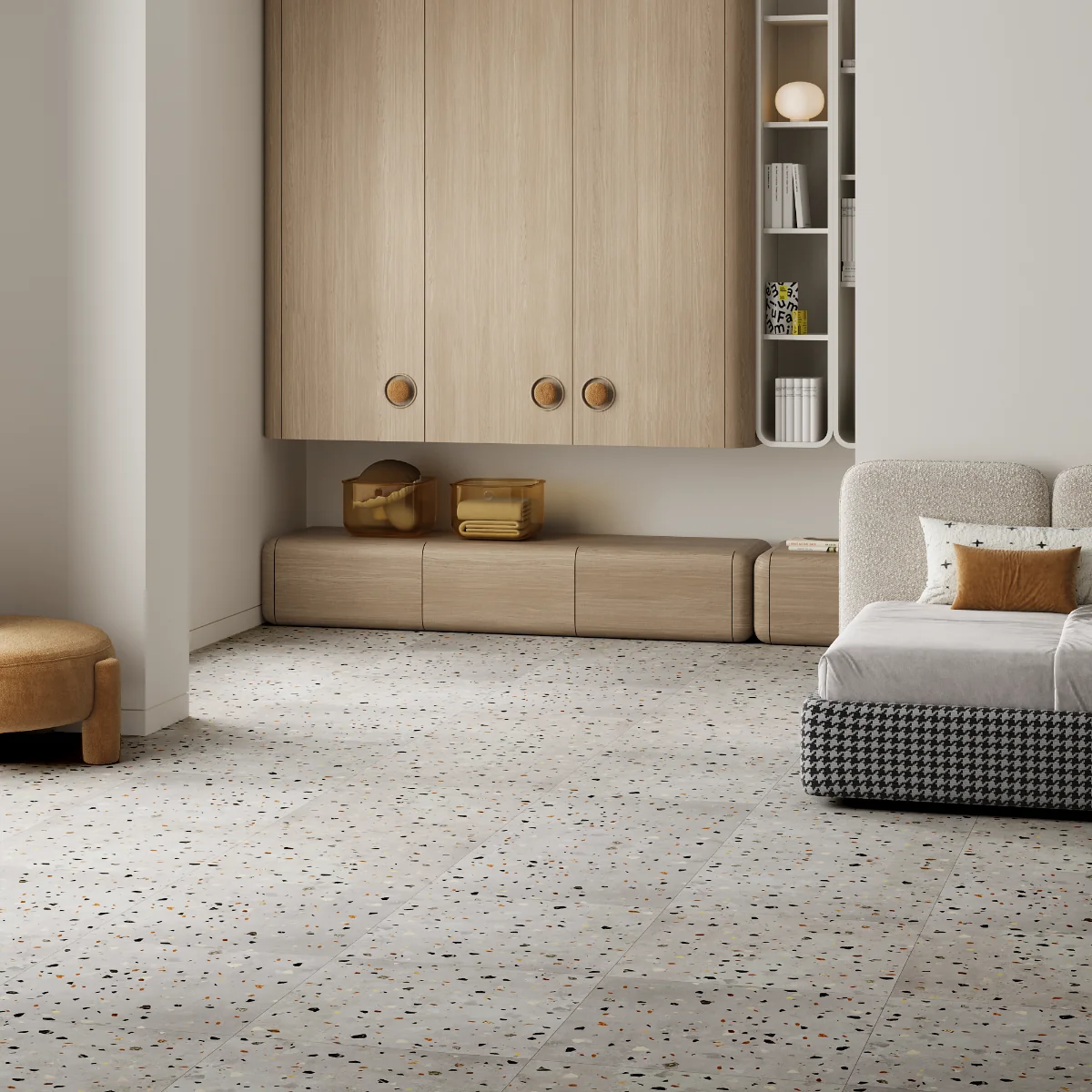 Gresie Mozaic Exterior / Interior Sempre Junior Grey 60 x 60 cm Mată Porțelanată Rectificată