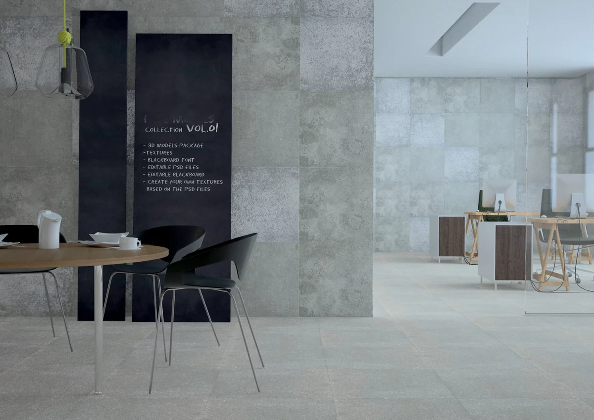 Gresie Exterior / Interior Portelanata Beton Bianco 60 x 60 Cm Lucioasa Rectificata Aspect Ciment