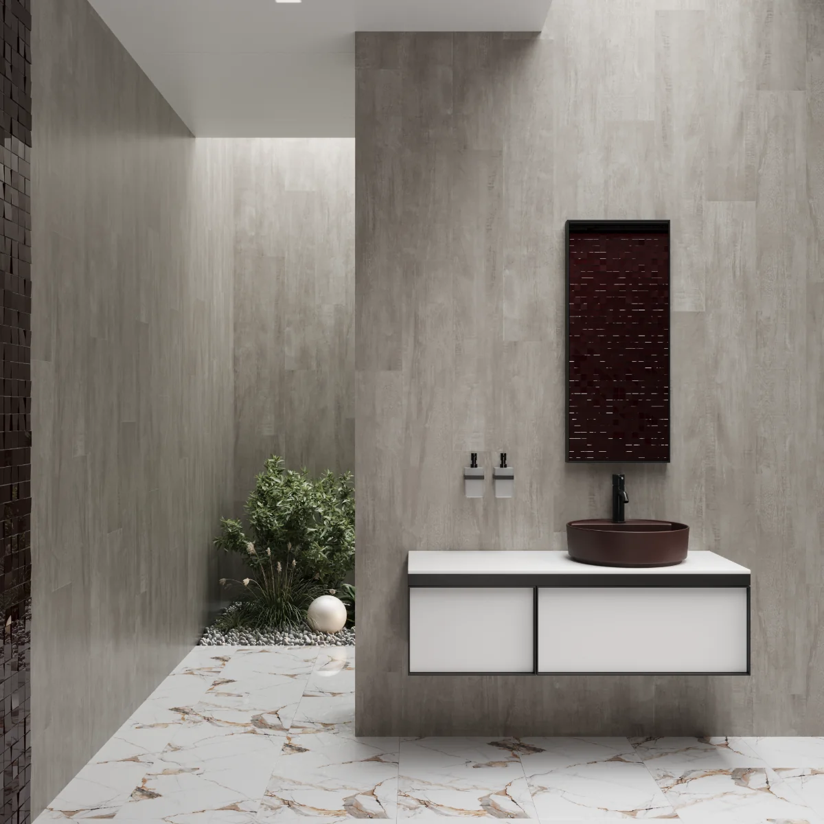 Gresie Tip Parchet Exterior / Interior Forest Silver 20 x 120 cm Mata Portelanata Rectificata