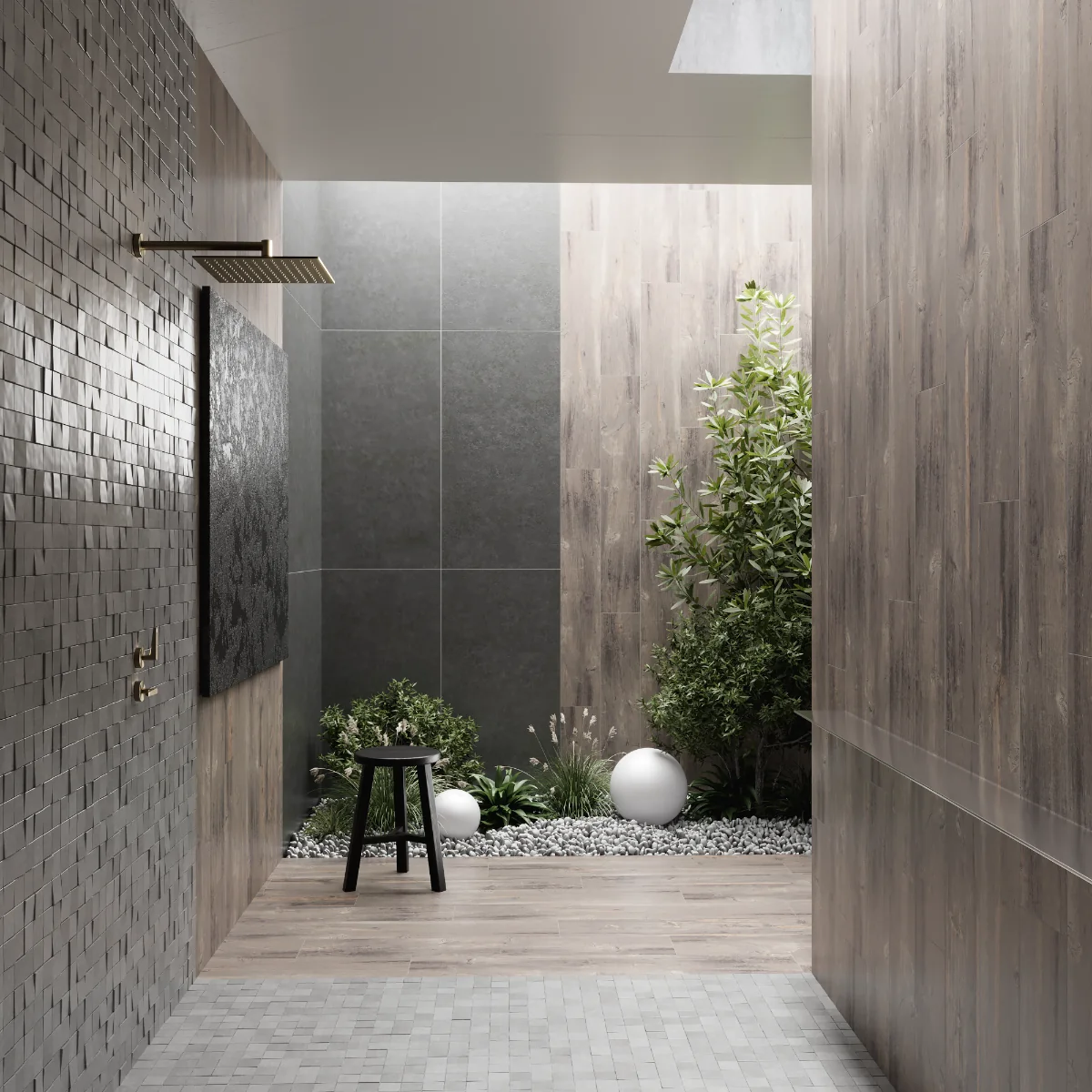 Gresie Tip Parchet Exterior / Interior Marine 20 x 120 cm Mata Portelanata Rectificata