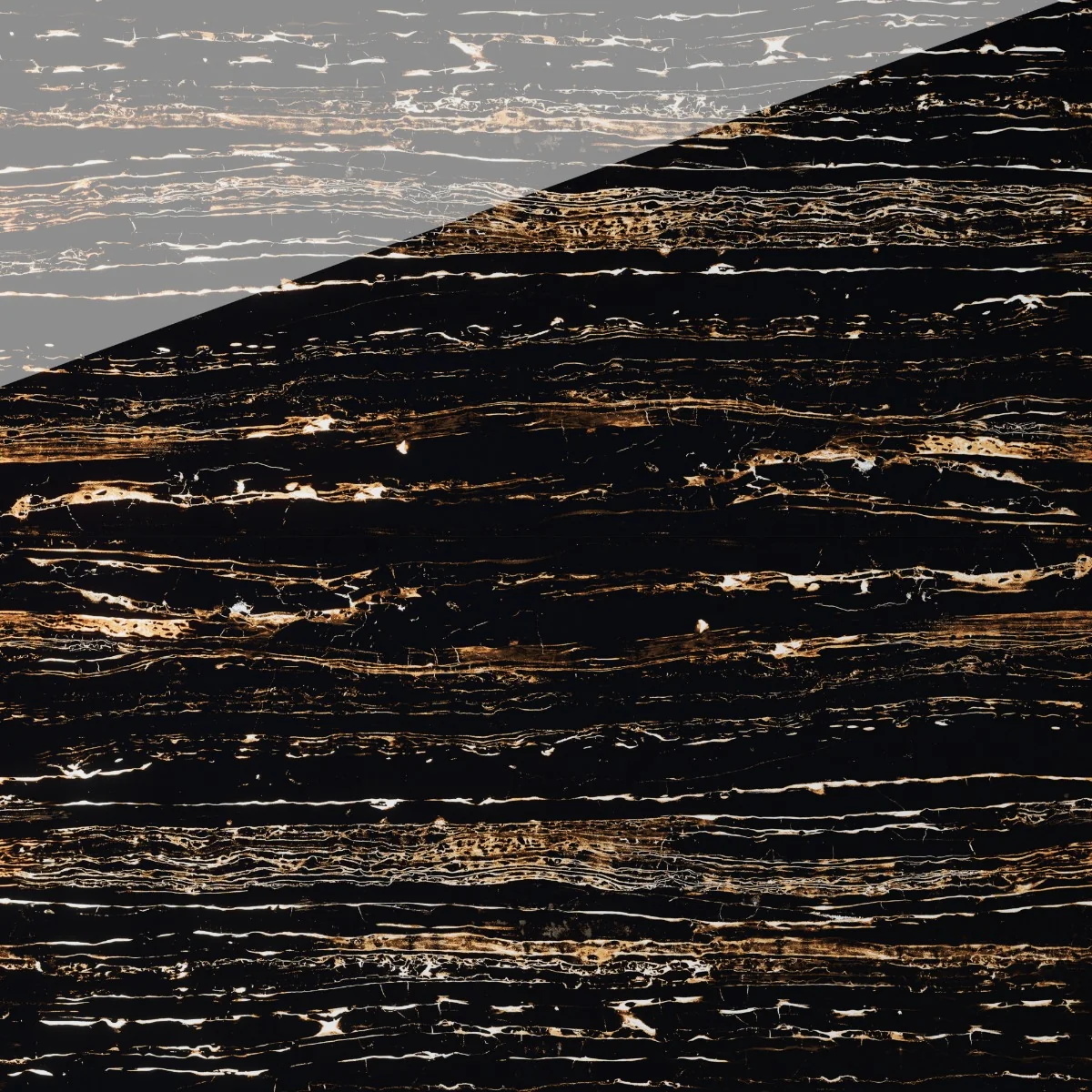 Gresie Exterior / Interior Portelanata Portoro Gold 60 x 120 Cm Lucioasa Rectificata Tip Marmura